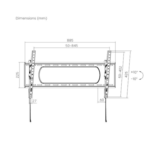 Suporte TV TM Electron 43” 90" 80 kg