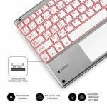 Teclado Bluetooth com Suporte para Táblete Subblim SUB-KBT-SMBT50 Prateado Qwerty espanhol QWERTY