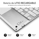 Teclado Bluetooth com Suporte para Táblete Subblim SUB-KBT-SMBT50 Prateado Qwerty espanhol QWERTY