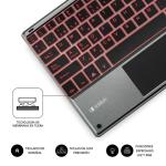 Teclado Bluetooth com Suporte para Táblete Subblim SUB-KBT-SMBT51 Cinzento Multicolor Qwerty espanhol