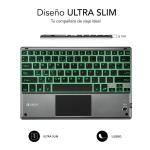 Teclado Bluetooth com Suporte para Táblete Subblim SUB-KBT-SMBT51 Cinzento Multicolor Qwerty espanhol QWERTY