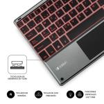 Teclado Bluetooth com Suporte para Táblete Subblim SUB-KBT-SMBT51 Cinzento Multicolor Qwerty espanhol QWERTY