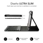 Capa para Tablet e Teclado Subblim SUB-KT2-BT0001 Preto Cinzento Qwerty espanhol