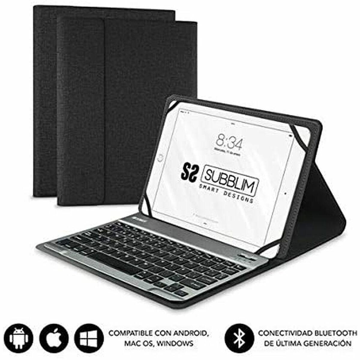 Capa para Tablet e Teclado Subblim SUB-KT2-BT0001 10.1" Preto Qwerty espanhol QWERTY Bluetooth