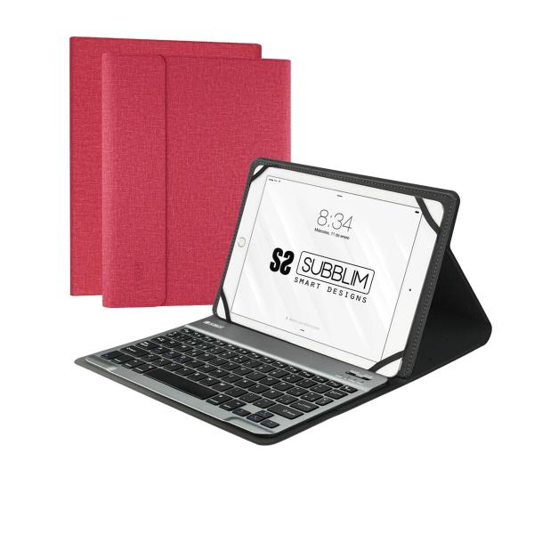 Capa para Tablet e Teclado Subblim SUB-KT2-BT0003 Vermelho Qwerty espanhol