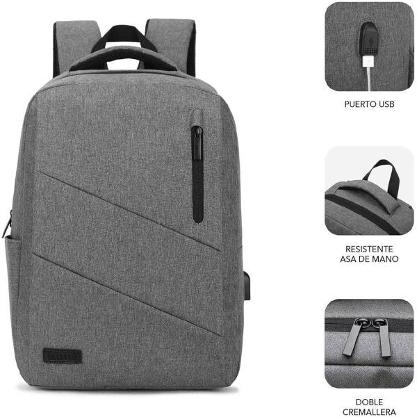 Mochila para notebook Subblim SUBBLIM Cinzento