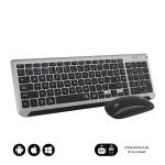 Teclado e Rato sem Fios Subblim SUBKBC-DCEP20 Cinzento Qwerty espanhol
