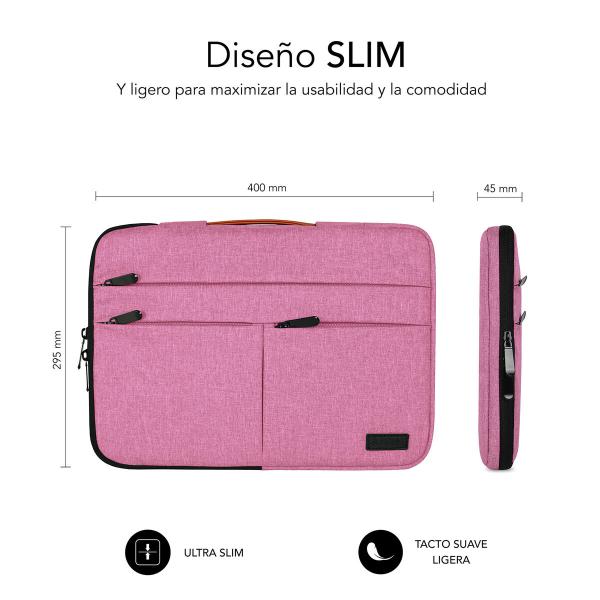 Mala para Portátil Subblim SUBLS-AP36053 Cor de Rosa 15,6"