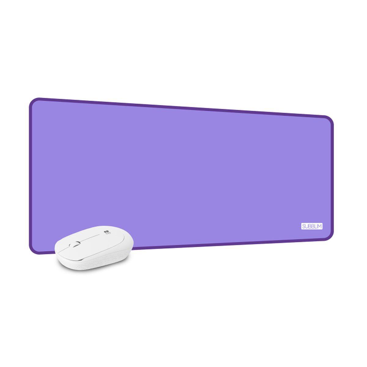 Tapete de Rato Subblim XL + WIRELESS MOUSE Violeta