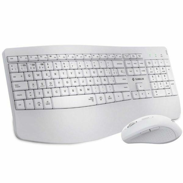 Teclado e Rato Subblim SUBKBC-DCOPW1 Branco