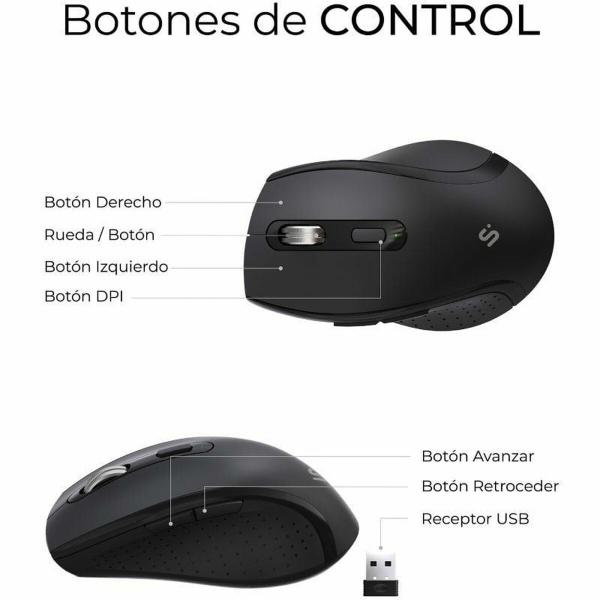 Teclado e Rato Subblim SUBKBC-DCOPW2 Preto