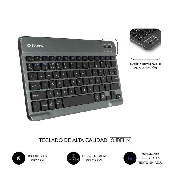 Capa para Tablet Subblim SUBKT3-BTL320 Qwerty espanhol