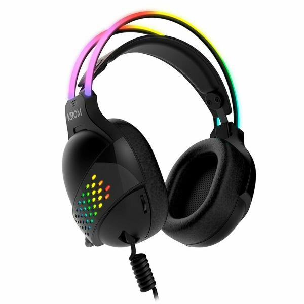 Auriculares com microfone Krom Klaim Preto
