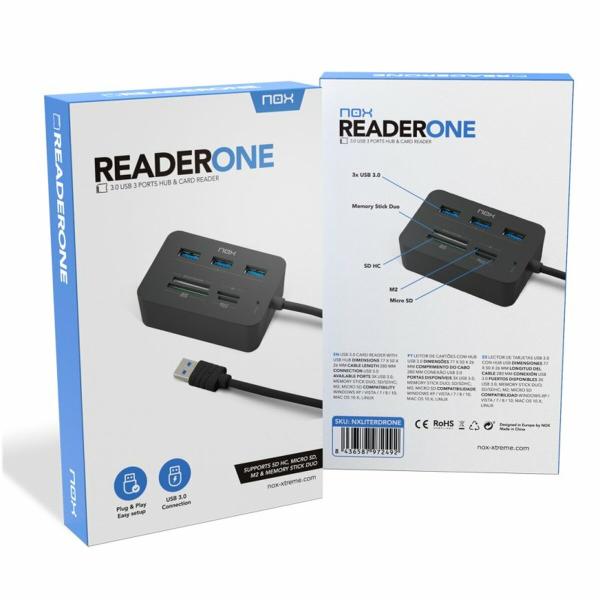 Leitor de cartões externo Nox-Xtreme Lite Reader One Preto