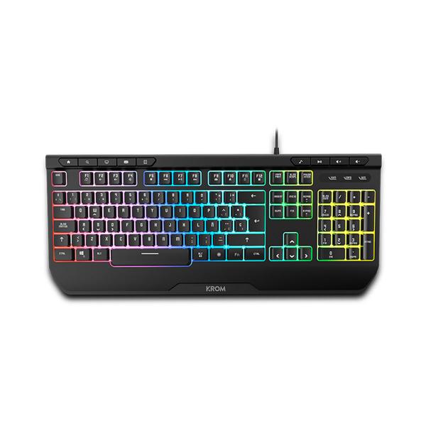 Pack Gaming Krom Kenya Preto Qwerty espanhol