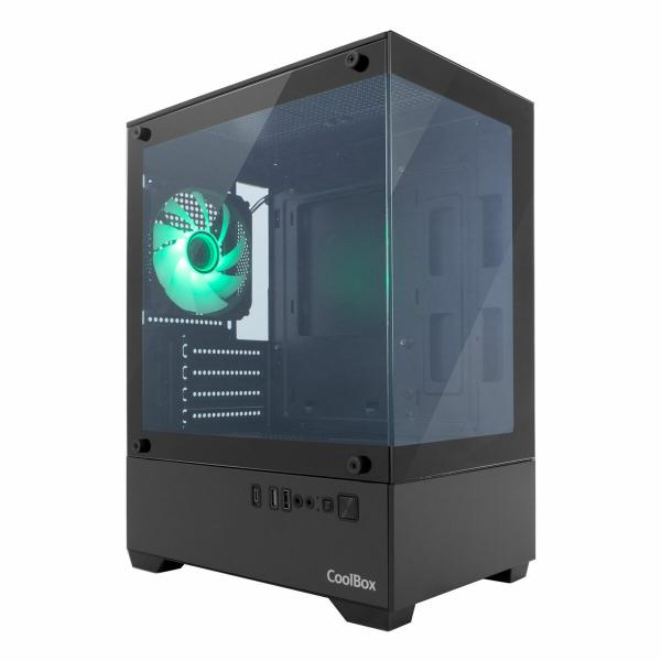 Caixa Semitorre ATX CoolBox COO-CHA-GM200B-0 Preto Verde