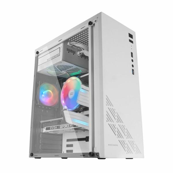 Caixa Semitorre ATX Mars Gaming MC100W ATX LED RGB Branco