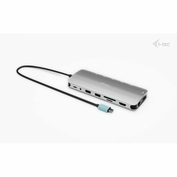 Hub USB i-Tec C31NANOTRIPLEDOCKPD Cinzento