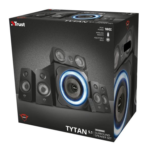 Altifalante PC Trust GXT 658 Tytan 5.1 Preto 90 W