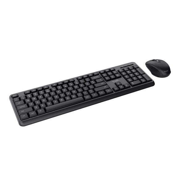 Teclado e Rato sem Fios Trust TKM-350 Preto QWERTY