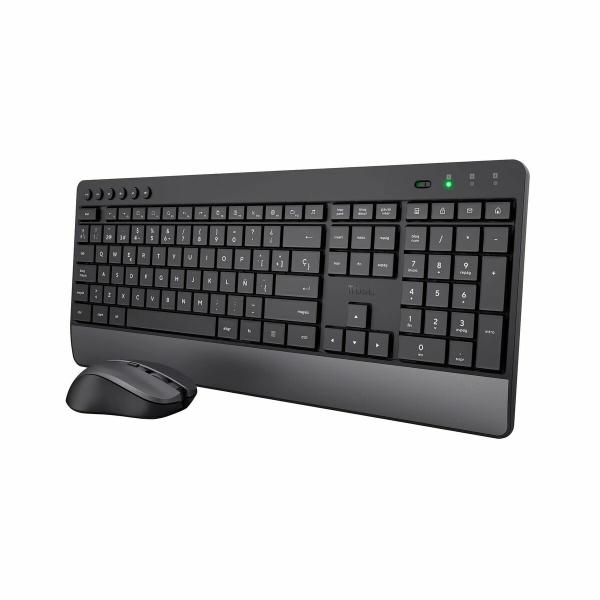 Teclado e Rato Trust Trezo Preto Qwerty espanhol Espanhol QZERTY