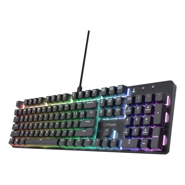 Teclado Gaming Trust 25682 Preto Qwerty espanhol