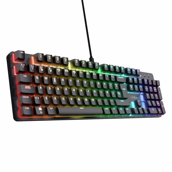 Teclado Gaming Trust 25682 Preto Qwerty espanhol