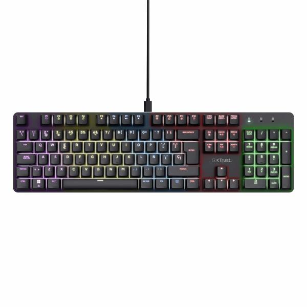 Teclado Gaming Trust 25682 Preto Qwerty espanhol