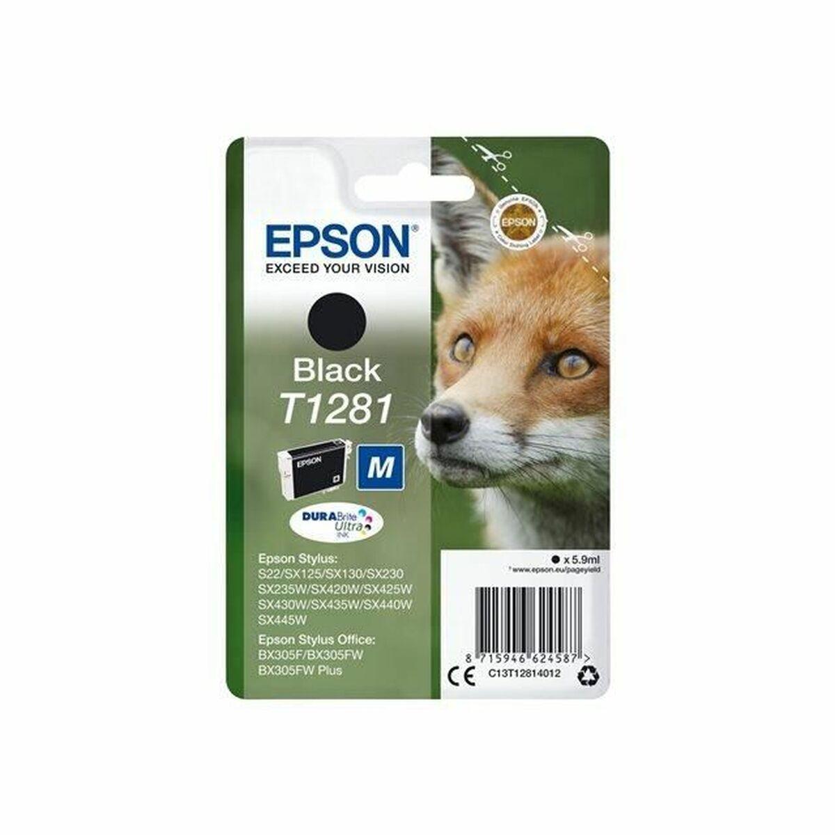 Tinteiro de Tinta Original Epson T1281 Preto 5,9 ml