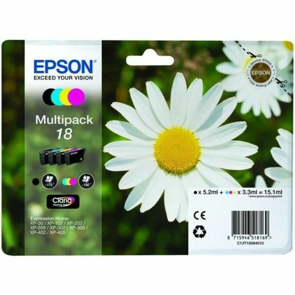 Tinteiro de Tinta Original Epson Multipack Amarelo Preto Multicolor