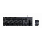 Teclado e Rato GEMBIRD KBS-UM-04 Preto Monocromática QWERTY Qwerty US