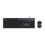 Teclado e Rato GEMBIRD KBS-UM-04 Preto Monocromática QWERTY Qwerty US