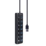 Hub USB GEMBIRD UHB-U3P7P-01 Preto