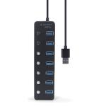 Hub USB GEMBIRD UHB-U3P7P-01 Preto