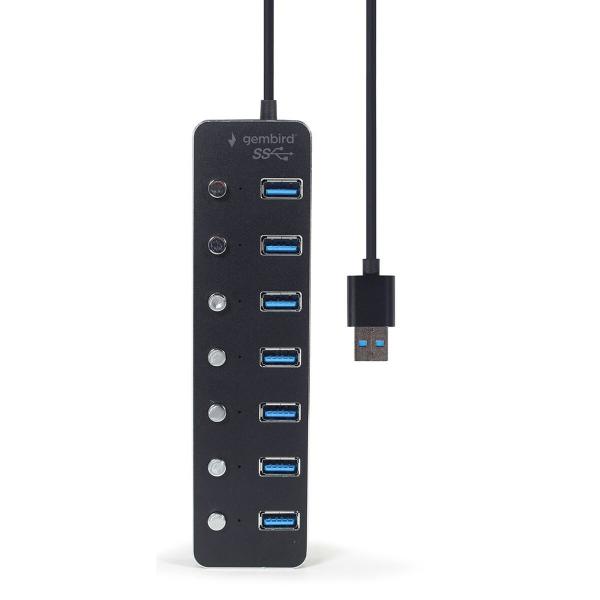 Hub USB GEMBIRD UHB-U3P7P-01 Preto