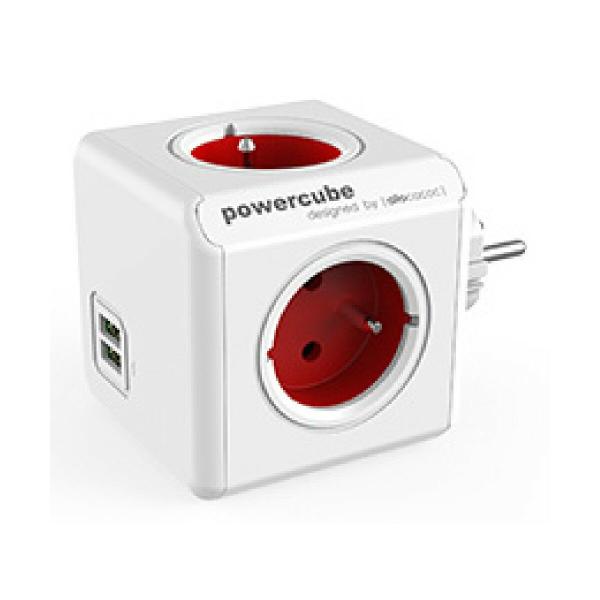 Extensão em Cubo Allocacoc PowerCube Original USB Type E Vermelho