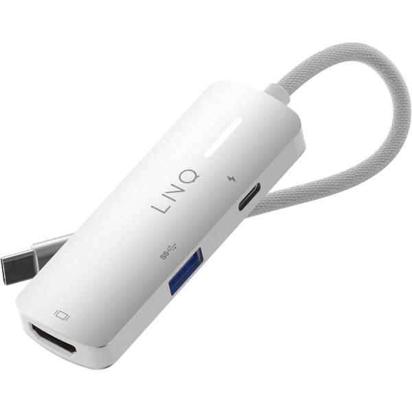 Hub USB Linq Byelements LQ49031 Branco Cinzento