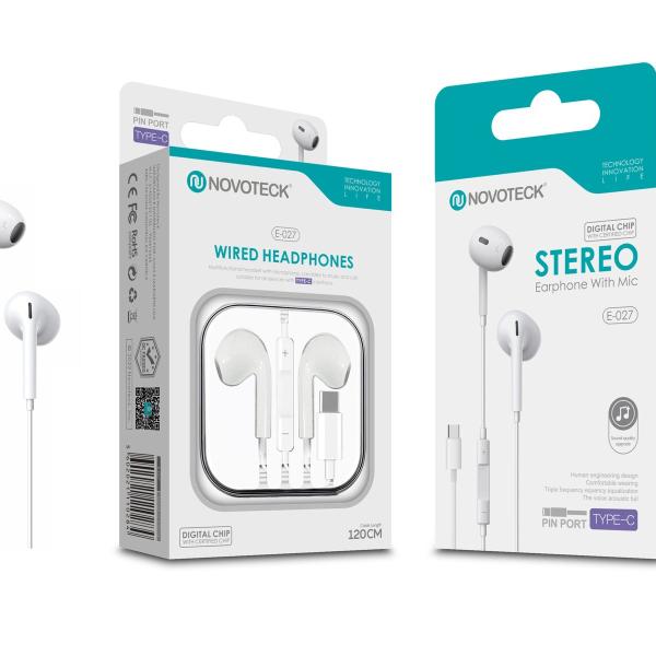 Auriculares Estéreo Conector TYPE-C All Compatible E-027