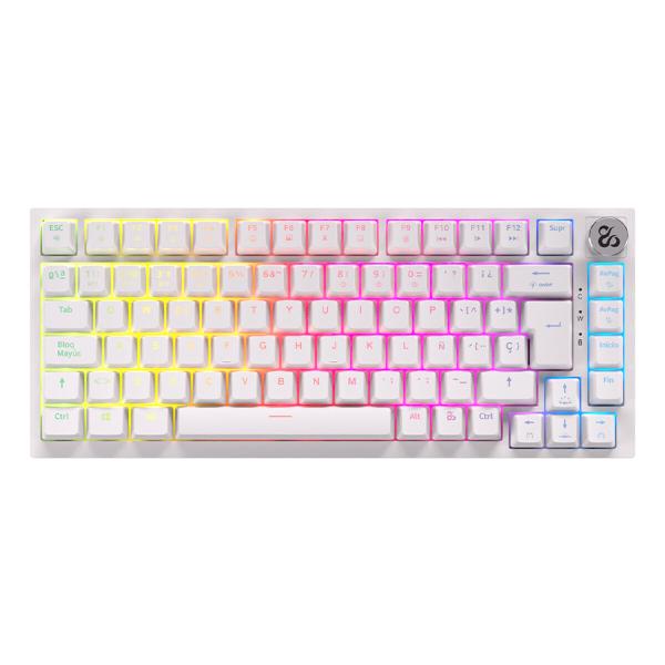 Teclado sem Fios Newskill NS-KB-PYROSPRO-IV Branco Qwerty espanhol QWERTY