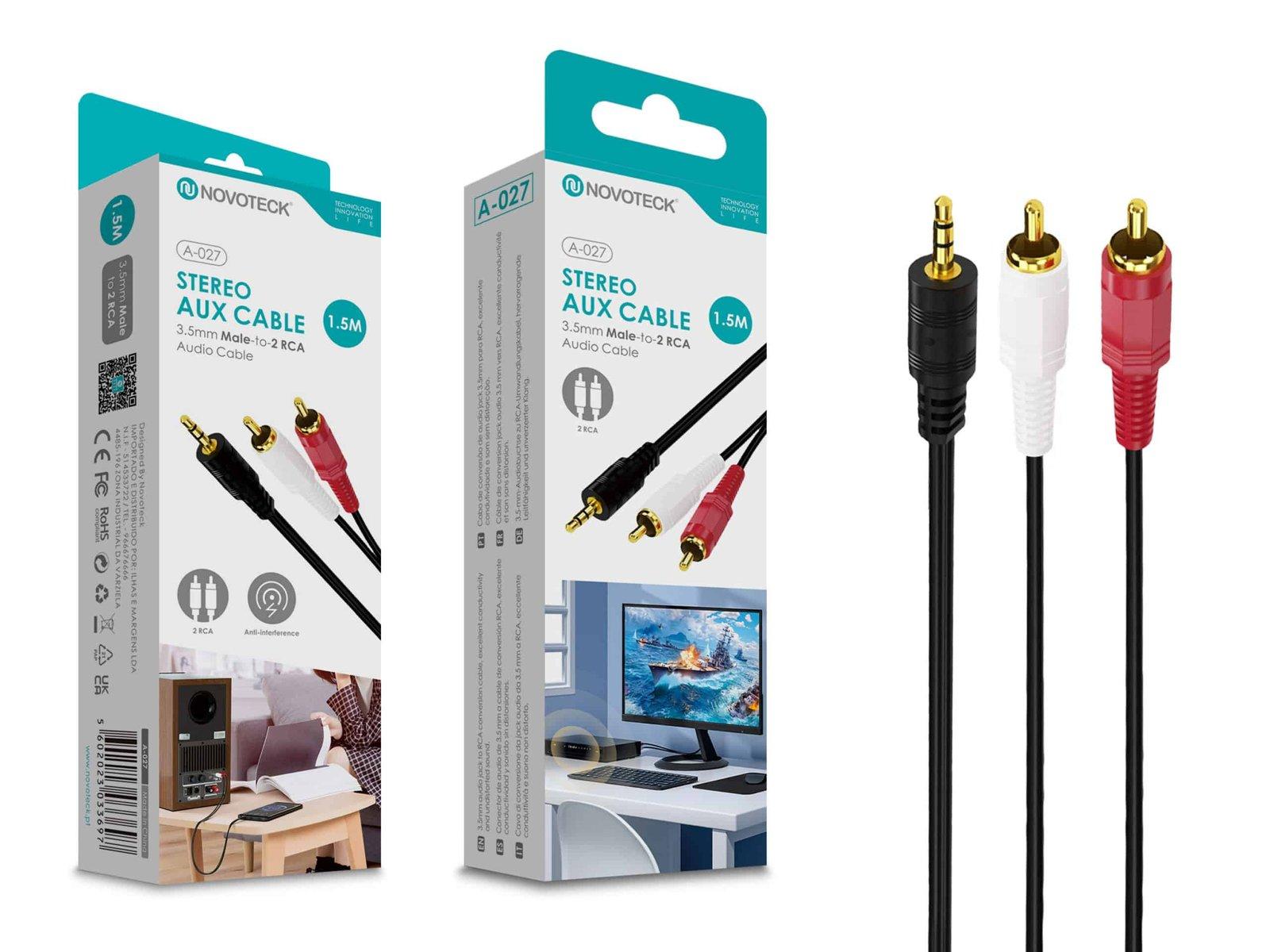 Cabo 1.50M Jack To Rca 2 NOVOTECK A-027