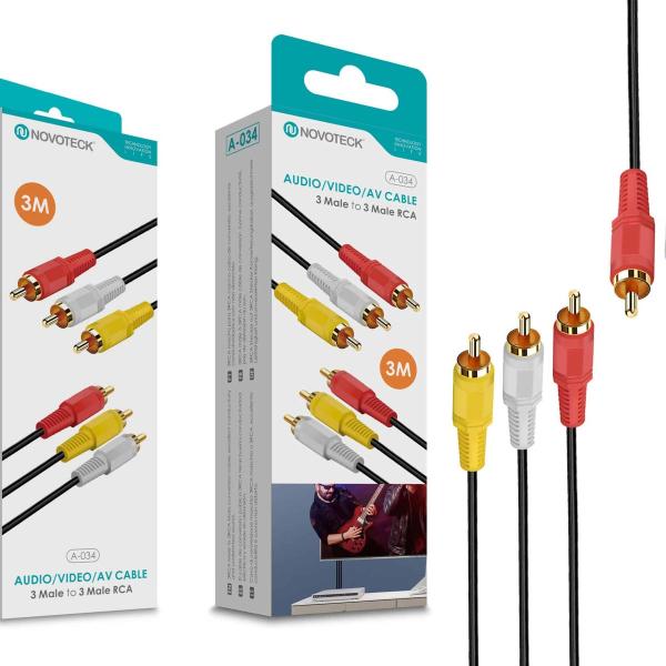 Cabo 3M Rca 3 Macho To Rca 3 Macho NOVOTECK A-034