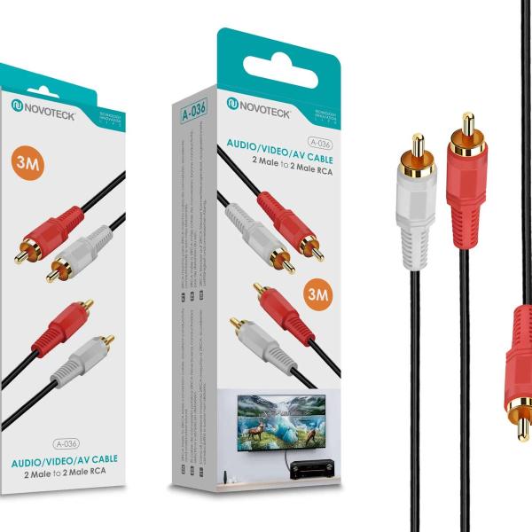 Cabo 3M Rca 2 Macho To Rca 2 Macho NOVOTECK A-036