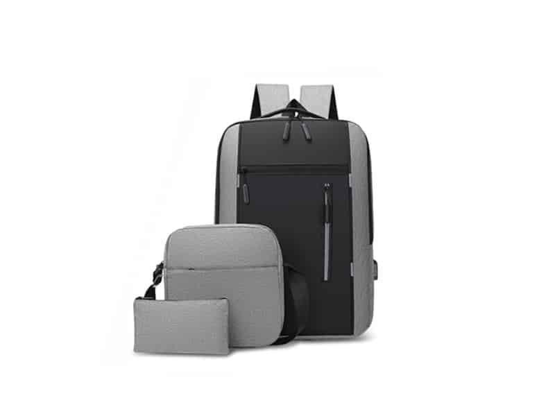 Mochila Tecnológica Cinzento Novoteck BAG-014 - Estilo e Conectividade em Cada Detalhe