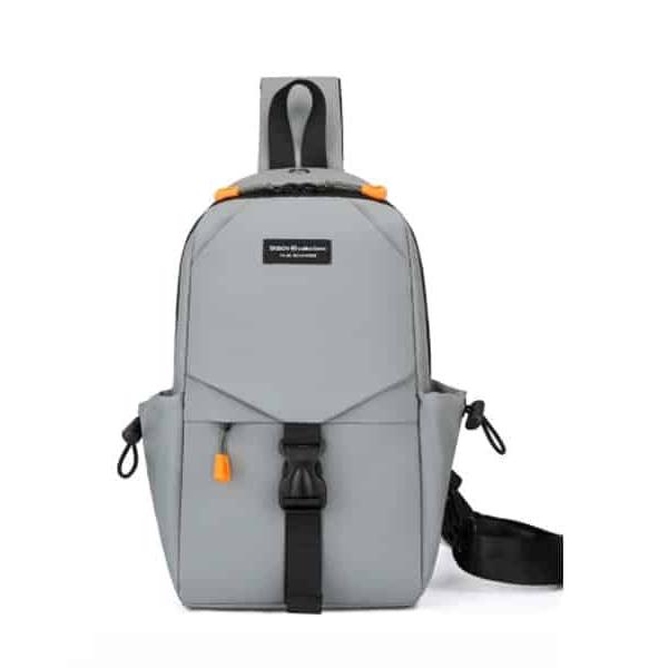 Mochila Urbana Cinzento Novoteck BAG-022 com Design Inovador e Conexão USB