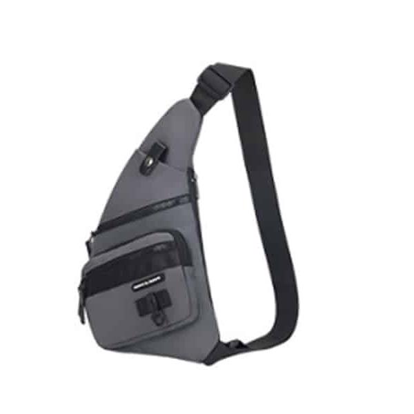 Sling Bag Cinzento Novoteck BAG-023 com Design Moderno e Funcionalidade USB