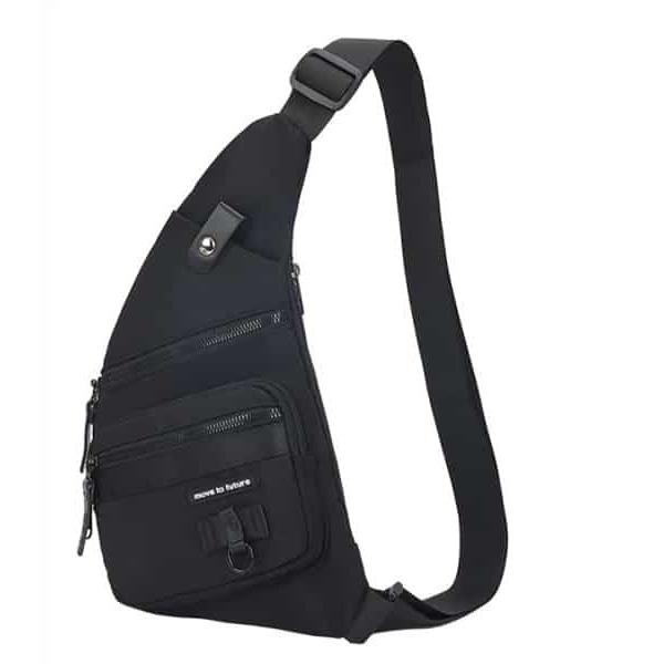 Sling Bag Negro Novoteck BAG-023 com Design Moderno e Funcionalidade USB
