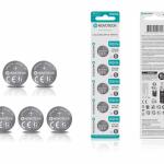 Pilhas de Lítio CR2016 NOVOTECK 3V – Longa Duração – Pack com 5 Unidades BL-16