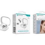 Auriculares Bluetooth TWS Branco BT-023 – Com Gancho de Orelha, Estojo com Espelho e Display LED, Bluetooth 5.2