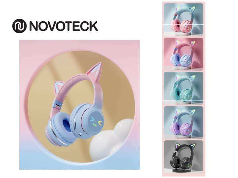 BT612 AURICULARES WIRELESS GATO SORRISO RGB