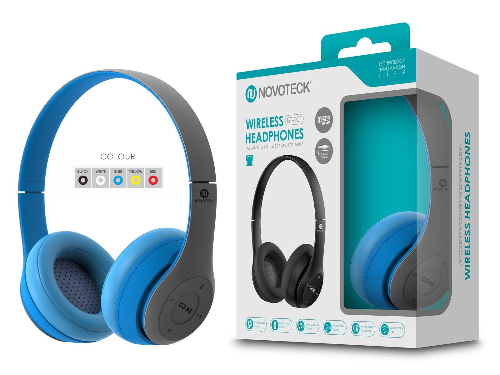 Auscultador Bluetooth Azul BT-001